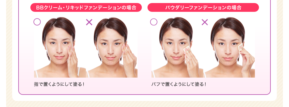 本品を下地として塗布した後のポイントの写真付き説明