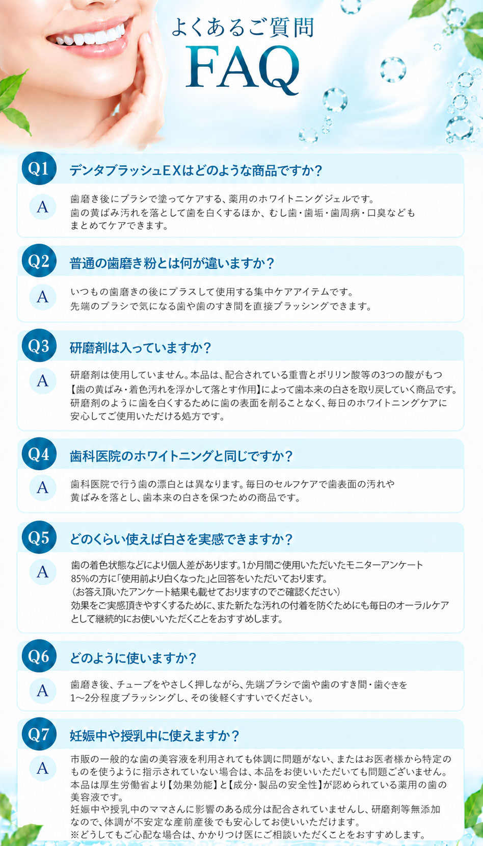 薬用ホワイトニング デンタブラッシュ EX使用方法